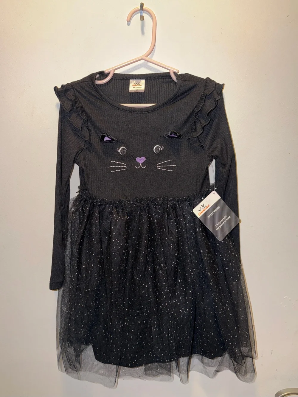 Kids Black Cat Tulle Dress Costume - Unbranded